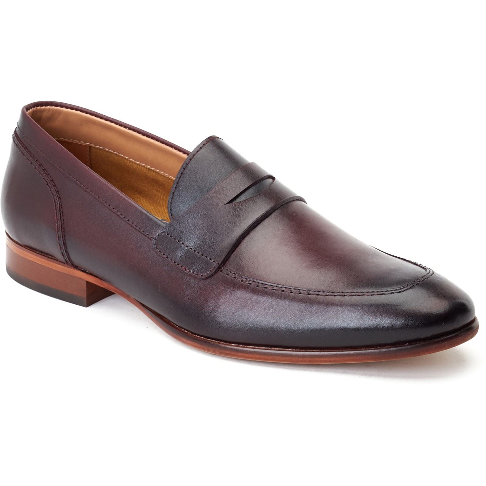 Base London Bruno Leder Herren Bordo Loafer