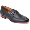 Base London Russo Leder Herren schwarze Mokassins