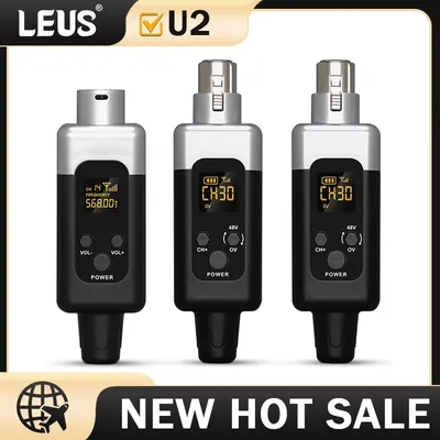 LEUS U2 UHF Wireless Microphone Converter XLR Transmitter/Receiver Microphone Wireless System for