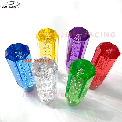 15cm Shift Knob Solid Color Transparent Car Gear Stick Shifter Knobs Shifting Lever Replacement Fit