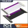 Scheda grafica video Riser TEUCER PCI-E Gen 4.0 3.0 16X schermata flessibile 90 ° Cavo di prolunga per montaggio GPU senza perdita 15/20 cm