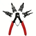 Pinze per anelli elastici 4 in 1 Set Pinze per anelli elastici Multi crimpatura Pinza rimovibile Testa di fissaggio Pinze per anelli elastici Utensili manuali Multifunzionali