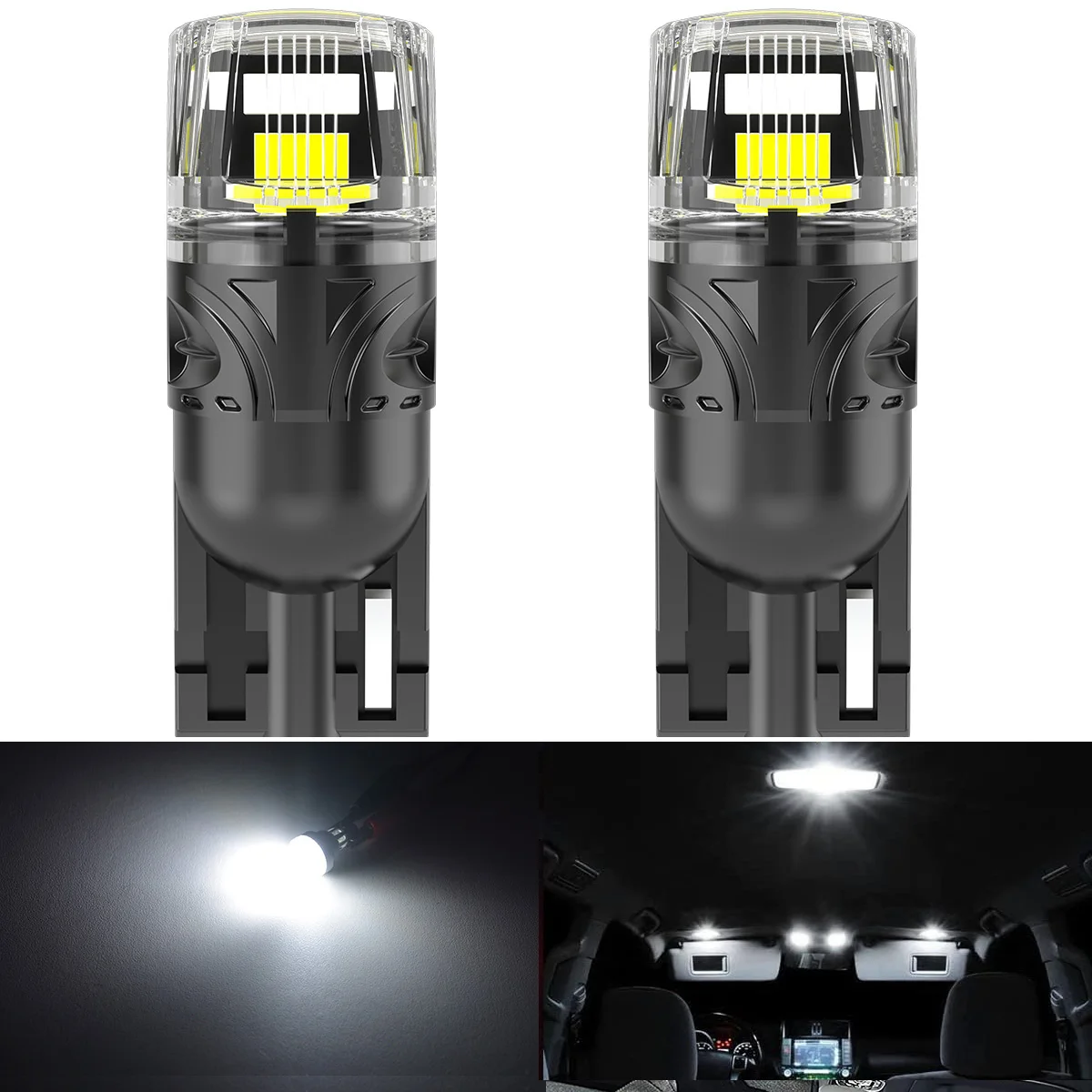 2 pezzi Canbus T10 LED W5W lampadina a LED senza errori interni auto luci per bagagliaio indicatore laterale lampada targa bianca super luminosa