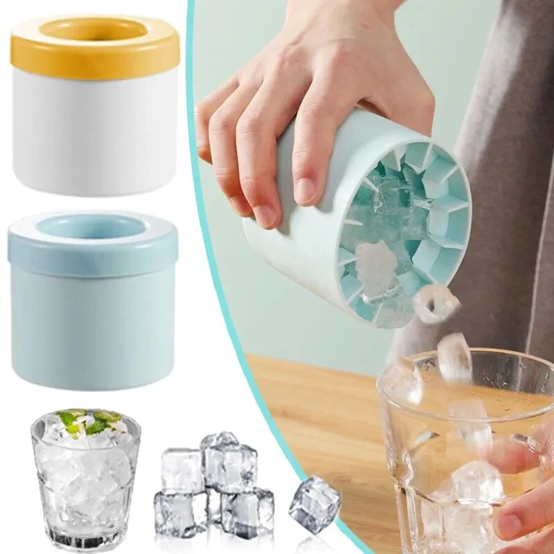 Stampo per cubetti di ghiaccio in silicone Secchiello per ghiaccio rotondo Frigorifero fai-da-te fatto in casa estivo Creatore di ghiaccio congelato Stampo per cubetti di ghiaccio creativi Strumenti