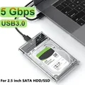 Custodia per disco rigido esterno USB3.0 Custodia per disco rigido trasparente da 5 Gbps da 2,5