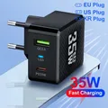 Caricatore USB Type C GaN da 35 W Caricatore rapido per tablet QC3.0 PD3.0 Adattatore di ricarica per Iphone 15 Xiaomi Poco F5 Caricatore per laptop