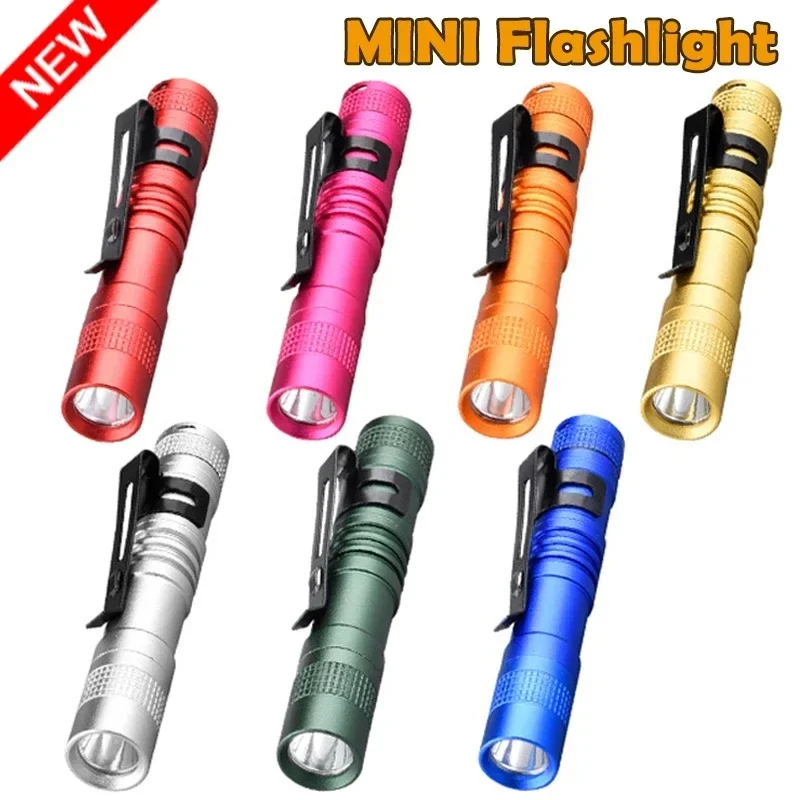 Piccola mini torcia a LED Torcia a penna portatile Torcia tascabile tattica PenLight con torcia a penna a LED con clip