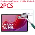 2 pezzi HD protezione schermo antigraffio in vetro temperato per Lenovo Tab M11 11 pollici 2024 tablet pellicola protettiva bolle libere