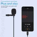 Mini microfono lavalier portatile da 1,5 m a condensatore clip-on microfono da bavero cablato USB 3,5 mm tipo C per telefono per PC portatile