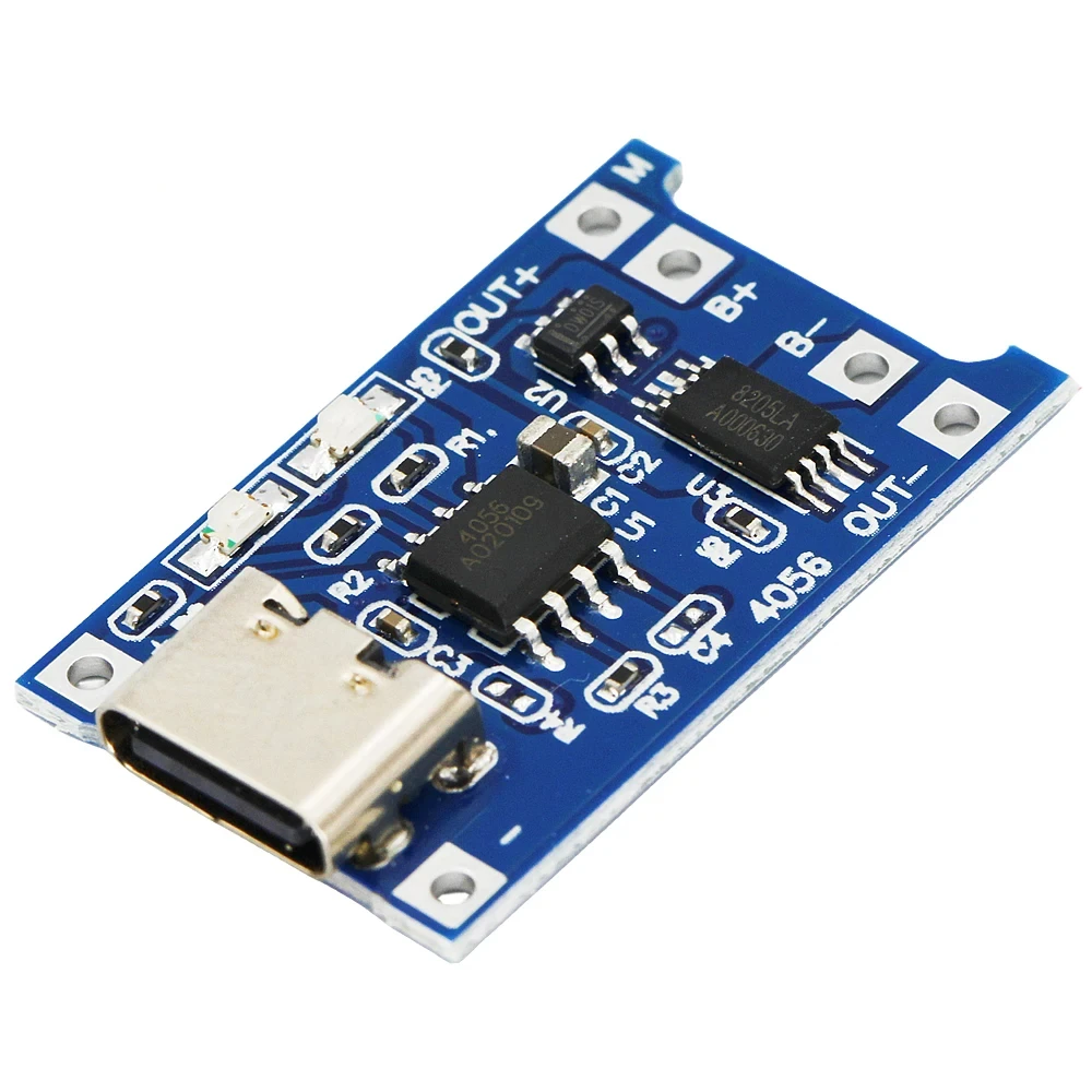 1 pz/10 pz TP4056 5 V 1A tipo-c USB 18650 batteria al litio scheda di ricarica modulo caricabatterie con protezione doppia funzione 1A Li-ion