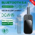 Trasmettitore ricevitore audio Bluetooth 5.4 multipoint 2 in 1 Dual Stream 3,5 mm AUX RCA TF Card Play HIFI HD Adattatore wireless a bassa latenza con microfono per TV PC Cuffie Auto Aereo