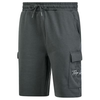 Jogger Shorts Carcle Multi-Pocket Brushback Fleece Jogger Cargo Shorts in Quiet Shade Grey / M - Tokyo Laundry