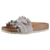 Pantolette VERBENAS "Rocio Roda", Damen, Gr. 36, grau (hellgrau), Veloursleder, klassisch, Schuhe, Sommerschuh, Schlappen für Strand- und Badeausflüge geeignet