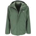 Mckinley Regenjacke "Carlide II" Herren dreen dark, Gr. L, mit wasserdichter AQUAMAX Technologie und verschweißten Nähten