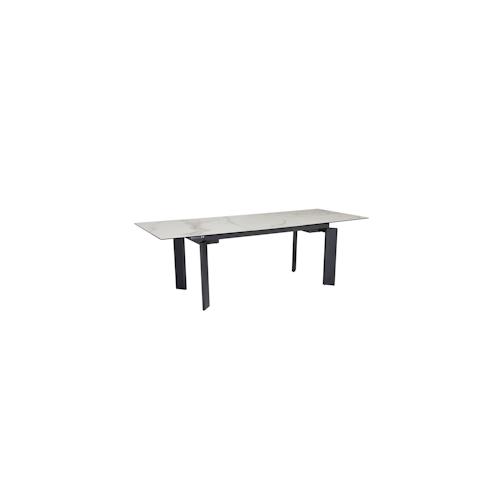 KADIMA DESIGN Esszimmertisch 180x95x77 cm Keramik Glas Esstisch Weiß Marmor-Optik, Küchentisch ausziehbar bis 240 cm, Glastisch Groß, Speisetisch Esszimmer