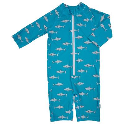 maximo - Kid's Mini Overall 3/4 Arm Badestoff Print - Lycra Gr 122/128 türkis/blau Image