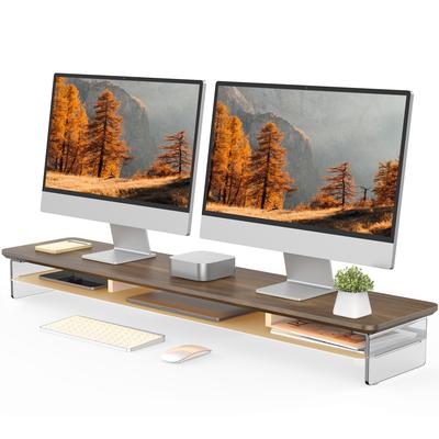 Fenge Acrylic Monitor Stand Riser, 42.5 Inches Dual Monitor Stand