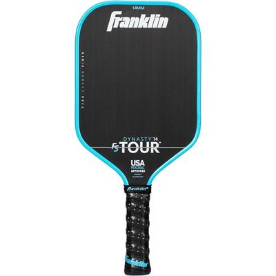 Franklin Sport Pro 14mm FS Tour Series Carbon Fiber Pickleball Paddles, Dynasty, Core Blue