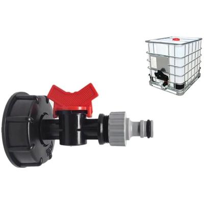 Ibc Gartenwassertank-Adapter ibc S60X6 mit Hahn und Anschlussstück Image