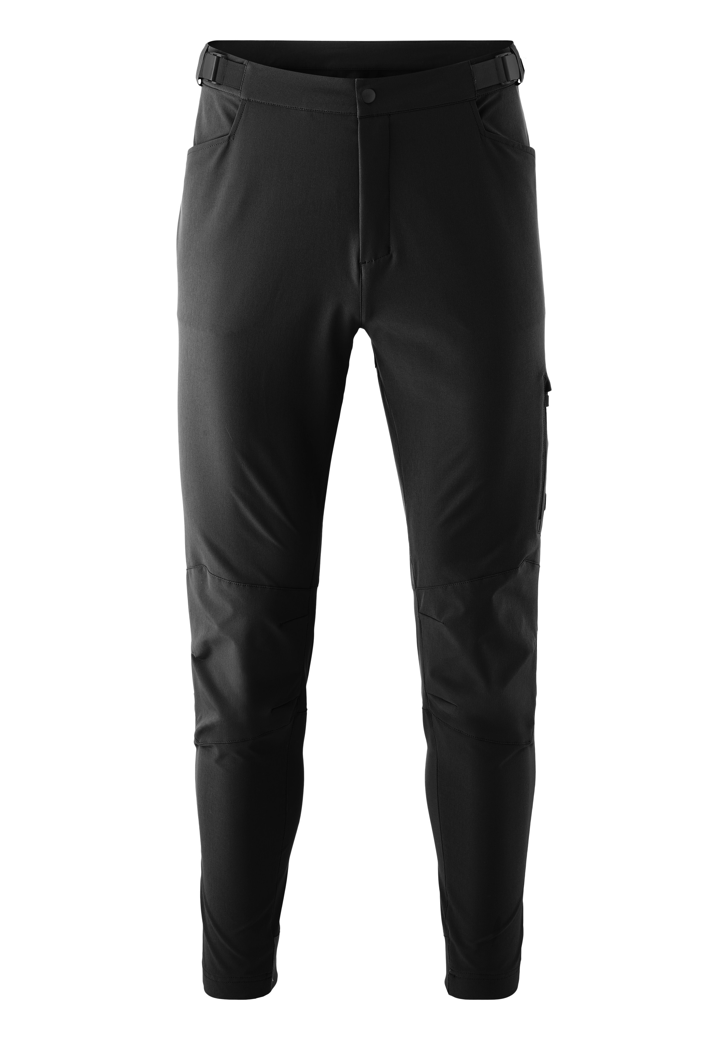 Fahrradhose GONSO "TRAIL PANTS M", Herren, Gr. XXL, Normalgrößen, schwarz, 85% Polyester (recycelt), 10% Elasthan, 5% Polyamid, Hosen, Herren MTB-Hose ohne Sitzpolster, lange Radhose, verstellbarer Bund Image