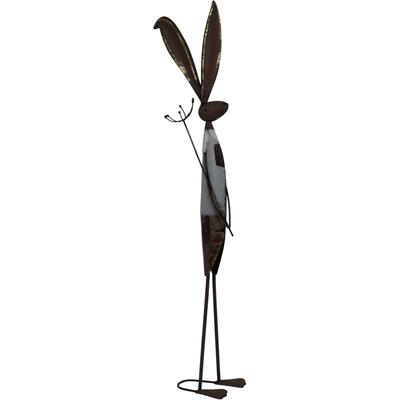 Dekofigur AM DESIGN "Hasenmann aus Metall", weiß, B:19,05cm H:90,81cm, Metall, Dekofiguren, Osterdekoration Image