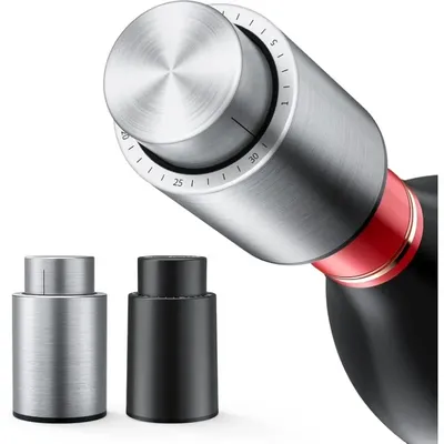 Wine Bottle Stoppers Vacuum Wine Stopper Stainless Steel Wine Savers Vacuum Pump Corks Keep Wine Really Fresh