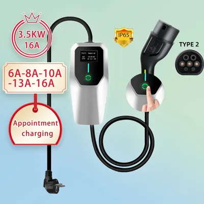 Tragbares EV-Ladegerät Wallbox 3,5KW 7KW 11KW 22KW Appointable Charging Home Plug CEE Plug für Tesla Kia Dacia 6A bis 32A 1&3P