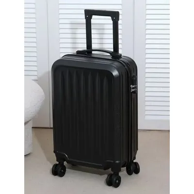 20inch Hard Shell Suitcase, Large Capacity, Student Travel Trolley Case, Zipper with Password Lock, Durable Abs + Pc Material, Iron and Aluminum Handle, Rotating Wheel