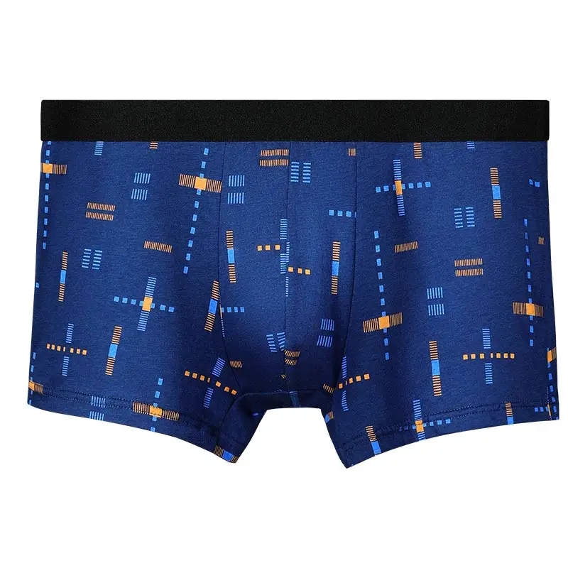 Herrenunterwäsche, antibakterielle Herren-Boxershorts aus reiner Baumwolle, atembedruckte, sommerliche, dünne, große Shorts, Baumwoll-Boxershorts Image