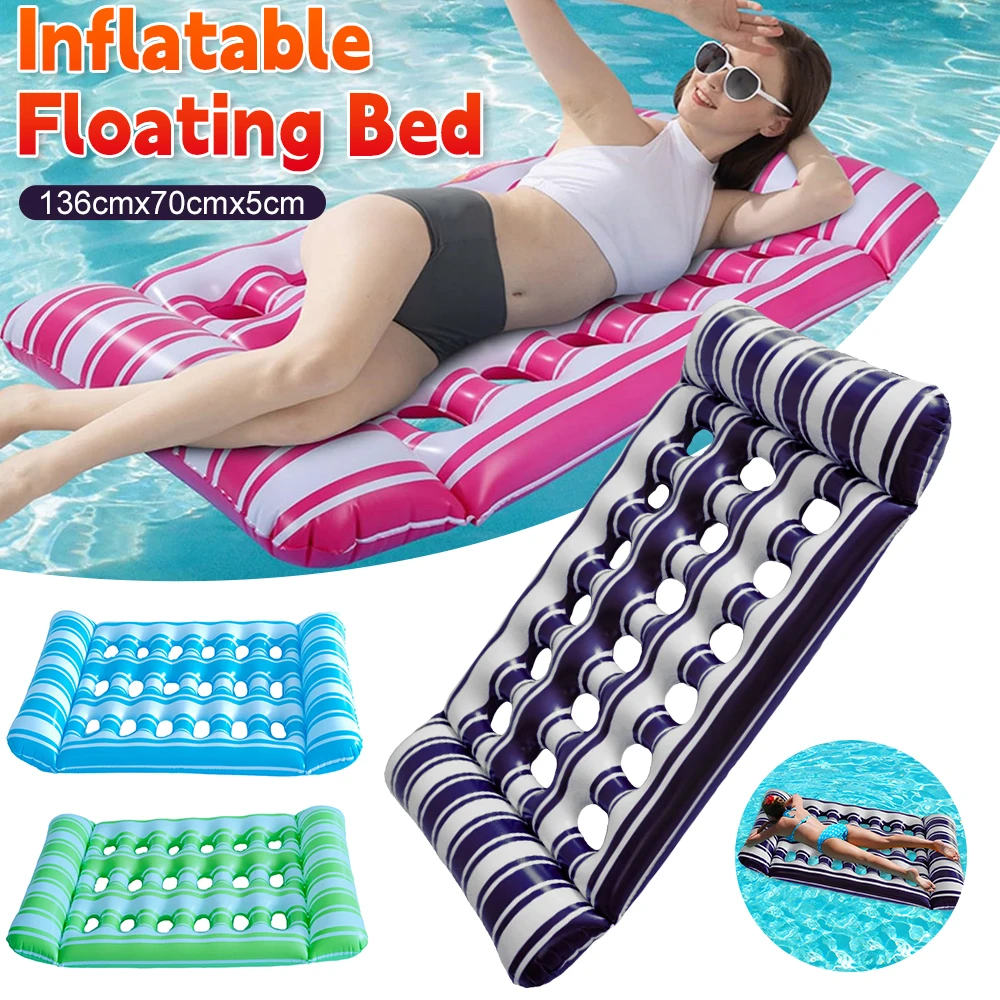Sommer Faltbare Wasser Hängematte Aufblasbare Meer Matratze PVC Schwimmenden Schlafen Bett Stuhl Schwimmen Pool Strand Liege Erwachsene Boje