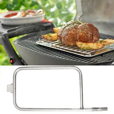 Edelstahl brenner rohr mit Schrauben p-Typ Grill brenner rohr Gas grill brenner rohr für Weber q300 q320 q3000 q3200