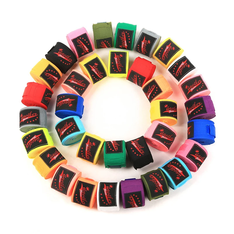 2 Rollen 4,5 m Baumwolle Boxbandage Sportgurt Sanda Kickboxen MMA Handhandschuhe Gürtel Handgelenkbandagen Muay Thai Training Stulpen Image