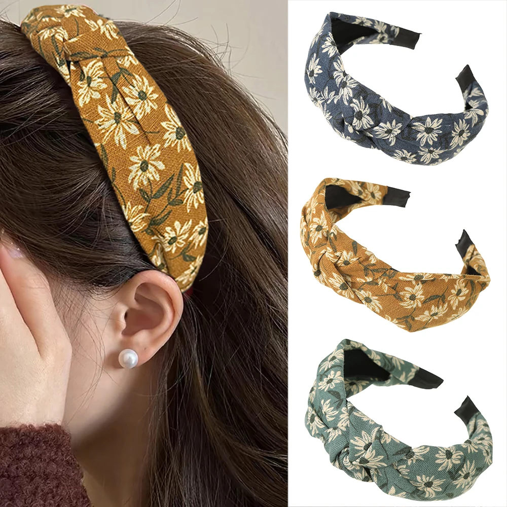 Blumen-Stirnband, breite Haarreifen, einfacher Haarschmuck für Mädchen, tägliches Tragen, Dekoration Image
