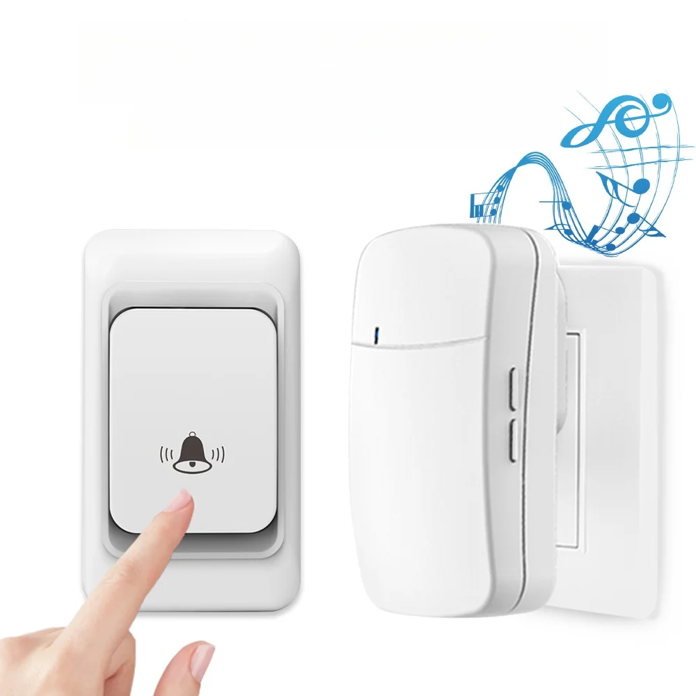 Kabellose, wasserdichte, selbstbetriebene Türklingel-Sets für den Außenbereich, kinetische Klingelton-Türklingel Image