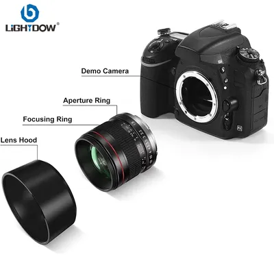 Lightdow Vollformat 85 mm F1.8-22 MF Portraitobjektiv für Canon EF Nikon F SLR Kamera Canon RF Nikon Z Sony E Mount Digitalkamera