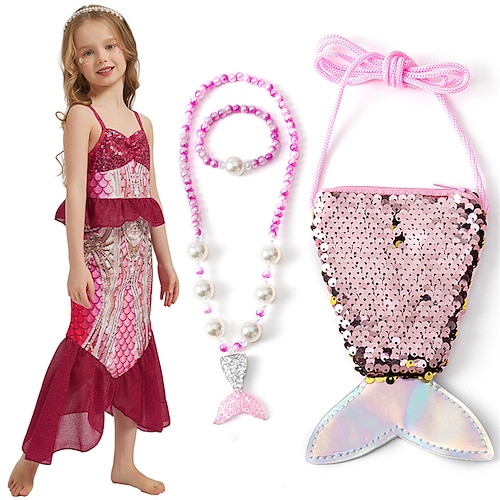 Meerjungfrau Prinzessin Meerjungfrau Kleid Themenparty-Kostüm Cosplay for Mädchen Kinder Karneval Maskerade Party Ferien Image