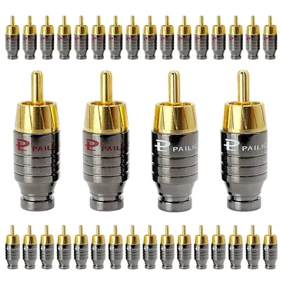 4/8/16PCS RCA Plug Jack Luxury Soldering Gold plated Speaker Connector Audio Output/Input Adapter