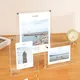 1pc Cornice per foto classica in cristallo Porta timbro A4 da 5/6 pollici Display per poster da tavolo rettangolare Portafoto singolo orizzontale