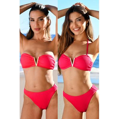 Girls Trip Pink Halterneck Bandeau Bikini Set