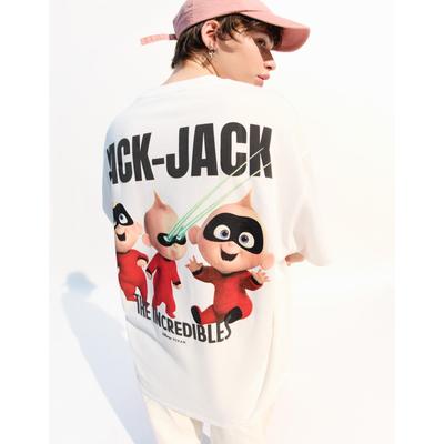 Bershka Short Sleeve The Incredibles T-Shirt Women 10-12 White