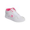 Sneaker DC SHOES "Manteca 4 Mid", Gr. 7(38), weiß, hot pink, 59.27% Leder, 40.73% Synthetikmaterial, Schuhe