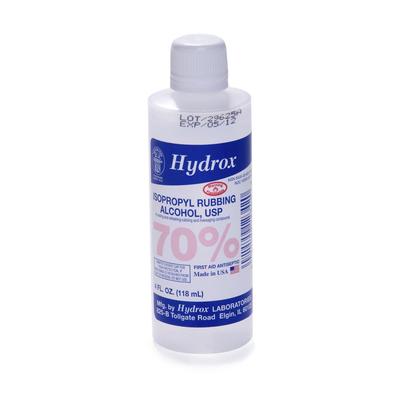 Hydrox Laboratories 70% Isopropyl Rubbing Alcohol, 4 oz., 60/CS (HXY07503)
