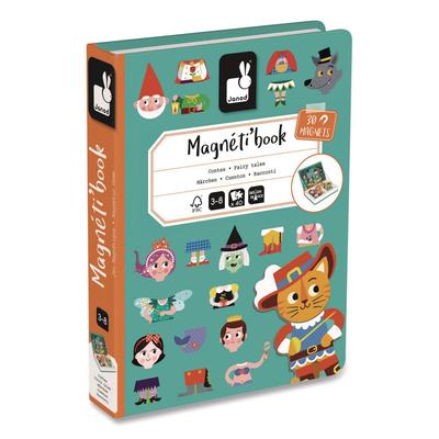 Janod Magneti'books, Fairy Tales, 40 Pieces (10 Cards, 30 Magnetic Shapes), Ages 3 to 8 (JUYJ02588)