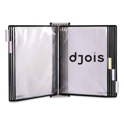 djois(R) by Tarifold Wall Unit Reference Starter Set, 10 Panels with Black Borders, White Base (TFIW271)