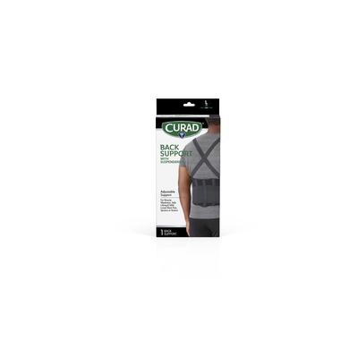 Medline CUARD Back Support with Suspenders, Black, Size L, Retail Packaging, 1 EA (CURORT222LHH)