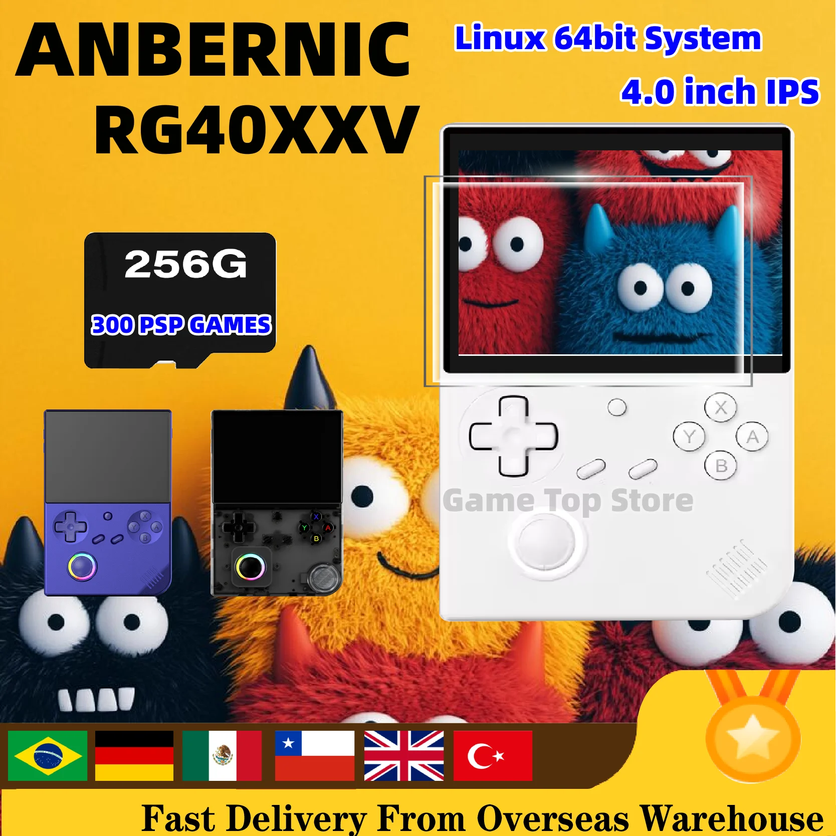 ANBERNIC RG 40XXV RG40XXV Retro Handheld Game Console Video Game Consoles Support Output 5G WiFi 64 Bit Linux System PSP Game