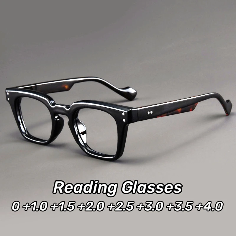 Men Square Reading Glasses Anti Blue Light Eyewear Trend Ultra-lightweight Round Frame Women Presbyopic Eyeglasses Frame Unisex