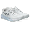 Tennisschuh ASICS "GEL-RESOLUTION X CLAY", Gr. 41,5, weiß (weiß, pure silber), Textil, Synthetik, sportlich, Schuhe