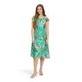 Chiffonkleid BETTY BARCLAY "Betty Barclay Damen Sommerkleid Chiffonkleid figurbetont", Damen, Gr. 38, Normalgrößen, bunt (khaki, blau), Obermaterial: 100% Polyester. Futter: 100% Polyester., feminin, figurumspielend lang, Rundhals, Kurzarm, Kleider,...
