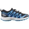 Wanderschuh SALOMON "XA PRO V8 J", Gr. 35, schwarz, weiß, french blau, Synthetik, Textil, sportlich, Schuhe, wasserdicht